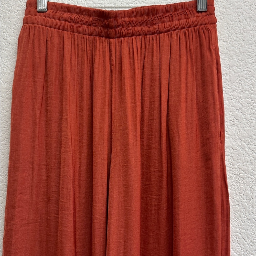ZARA FLOWY WIDE LEG PANTS - Picture 4 of 8